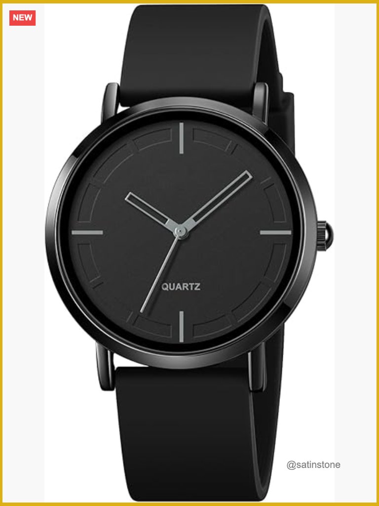 Quartz Silicone Waterproof Unisex Wrist Watch, Minimalist Design, 30m Water
